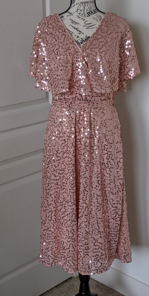 Pink, Sequin Dress